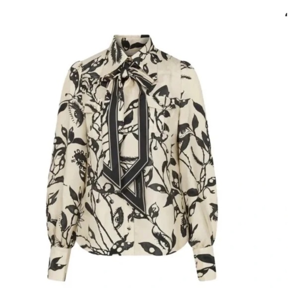 Zimmermann Tops - Zimmermann Silk Tie Blouse